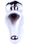 Plug bijou long en acier argent et cristal bleu nuit - SMALL