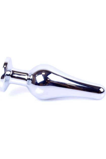 Plug bijou long en acier argent et cristal bleu nuit - SMALL