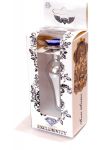 Plug bijou long en acier argent et cristal bleu nuit - SMALL