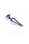 Plug bijou long en acier argent et cristal violet - SMALL