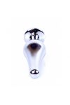 Plug bijou long en acier argent et cristal violet - SMALL