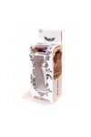 Plug bijou long en acier argent et cristal violet - SMALL