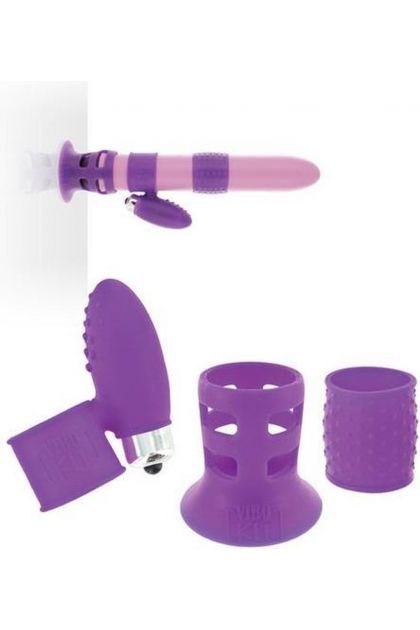 KIT UNIVERSEL POUR VIBROMASSEUR VIOLET - VIBOKIT