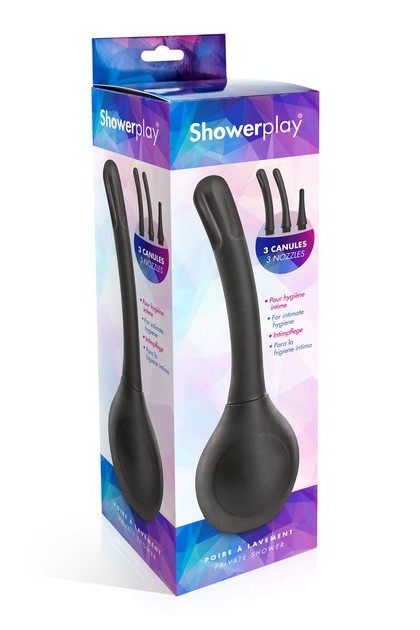 POIRE À LAVEMENT AVEC 3 CANULES SHOWERPLAY 350ML
