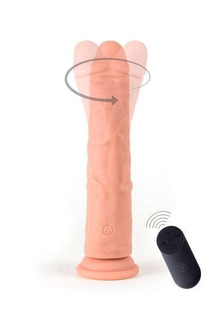 VIBROMASSEUR RÉALISTE TOURNANT VENTOUSE 23.2CM CHAIR