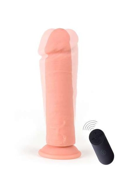 Gode vibrant réaliste ventouse 23.2cm télécommande chair