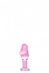 PLUG ANAL AVEC GLAND EN VERRE ROSE 12CM
