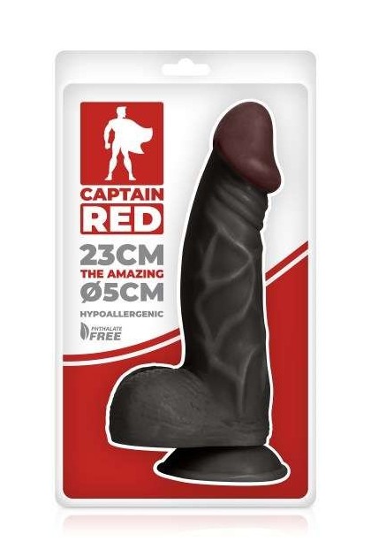 Gode réaliste noir ventouse grande taille 23cm - Love Shop Avenue