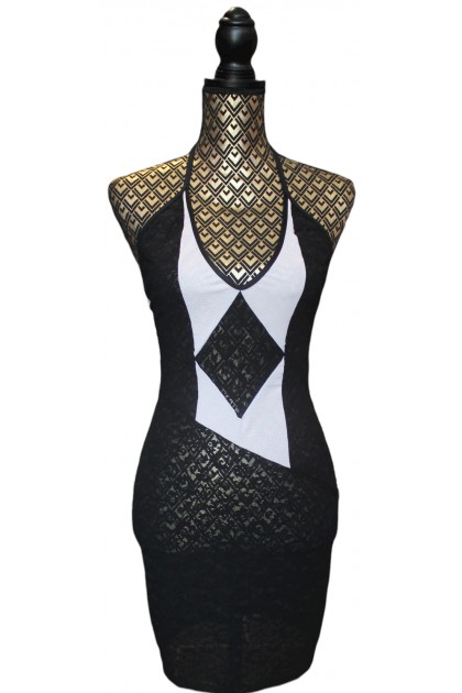 ROBE SEXY NOIRE -  MODÈLE 18 - S/M - SANDYX