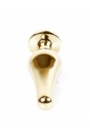 Plug bijou long en acier or et cristal rose - SMALL