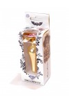 Plug bijou long en acier or et cristal rose - SMALL