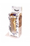 PLUG BIJOU LONG EN ACIER OR ET CRISTAL BLEU NUIT - SMALL