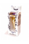 Plug bijou long en acier or et cristal violet - SMALL