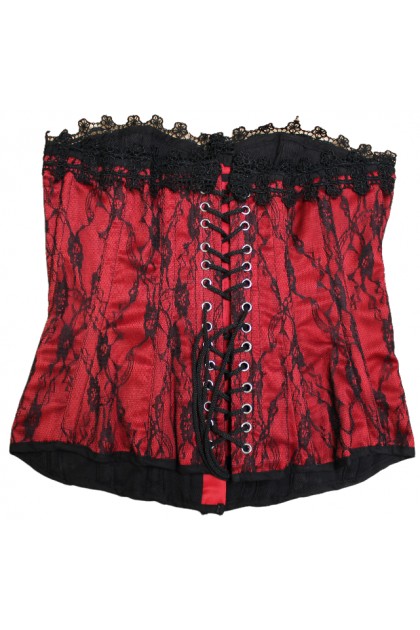 CORSET ROUGE ET NOIR L