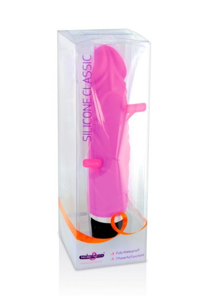 GODE REALISTE VIBRANT SILICONE ROSE 19,7CM