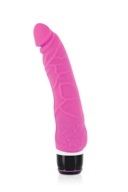 GODE REALISTE VIBRANT SILICONE ROSE 20,8CM