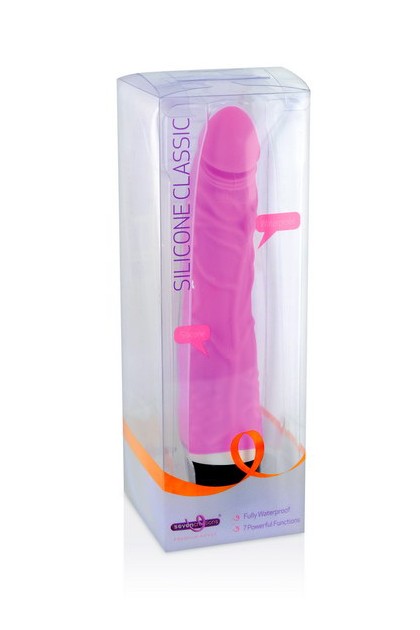 Gode realiste vibrant silicone rose 20,8cm - Love Shop Avenue
