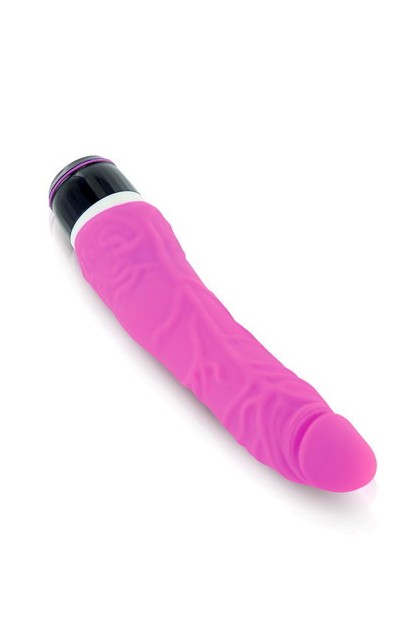 GODE REALISTE VIBRANT SILICONE ROSE 20,8CM