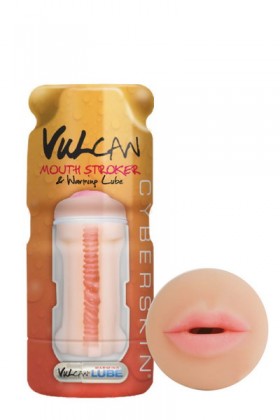 MASTURBATEUR VULCAN MOUTH STROKER + LUB CHAUFFANT