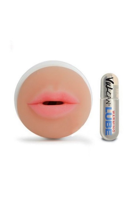 MASTURBATEUR VULCAN MOUTH STROKER + LUB CHAUFFANT