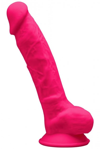 Gode réaliste rose double densité n° 1 - 17,5 CM