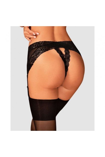 Porte-JARRETELLE NOIR LACRISIA GARTER BELT - OBSESSIVE - XS/S