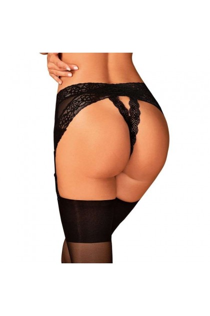 Porte-JARRETELLE NOIR LACRISIA GARTER BELT - OBSESSIVE - XL/2XL