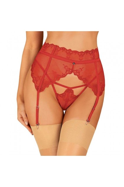 PORTE-JARRETELLE ROUGE LONESIA GARTER BELT - OBSESSIVE - S/M