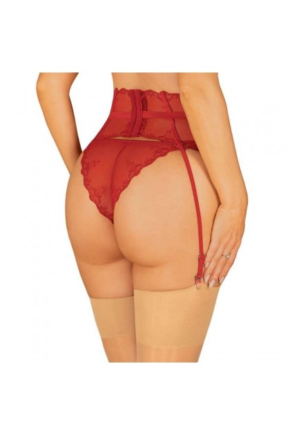 PORTE-JARRETELLE ROUGE LONESIA GARTER BELT - OBSESSIVE - S/M
