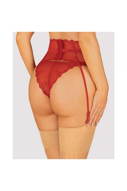 Porte-JARRETELLE ROUGE LONESIA GARTER BELT - OBSESSIVE - S/M