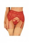 PORTE-JARRETELLE ROUGE LONESIA GARTER BELT - OBSESSIVE - L/XL