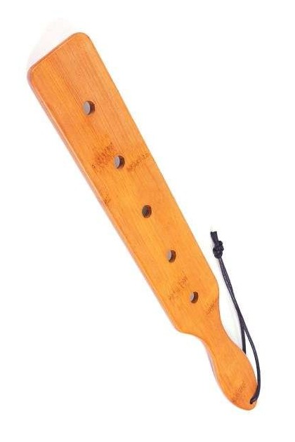 Paddle bdsm 5 trous en bambou - Love Shop Avenue