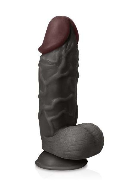 GODE RÉALISTE PUISSANT SUR VENTOUSE 26CM - BLACK