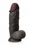 GODE RÉALISTE PUISSANT SUR VENTOUSE 26CM - BLACK