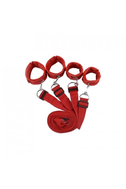 Kit bondage pour lit rouge - Love Shop Avenue