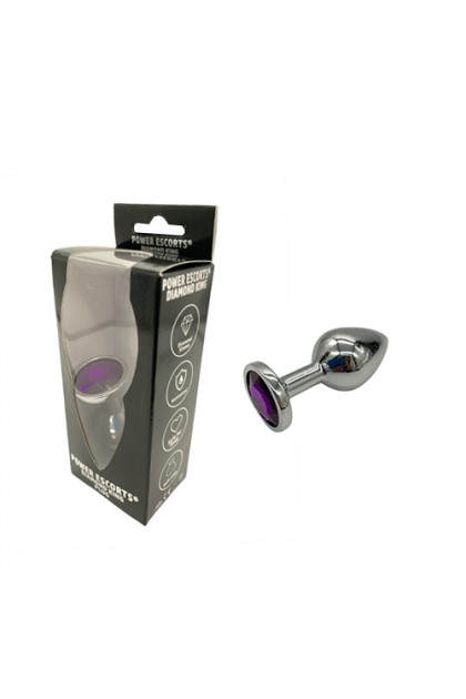 PLUG BIJOU ALUMINIUM COULEUR ARGENT/VIOLET - M