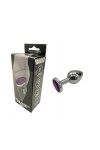 Plug bijou aluminium couleur argent/violet - M - Love Shop Avenue