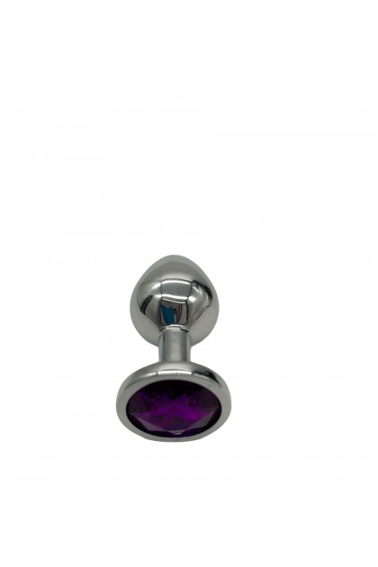 Plug bijou aluminium couleur argent/violet - M - Love Shop Avenue
