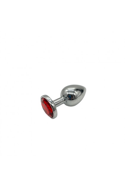PLUG BIJOU ALUMINIUM COULEUR ARGENT/ROUGE - BR137L - L