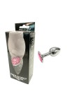 Plug bijou aluminium couleur argent/rose - BR137S - S