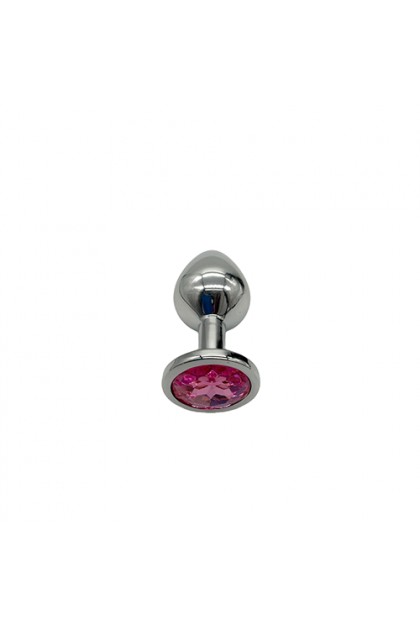 Plug bijou aluminium couleur argent/rose - BR137S - S