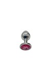 Plug bijou aluminium couleur argent/rose - BR137S - S