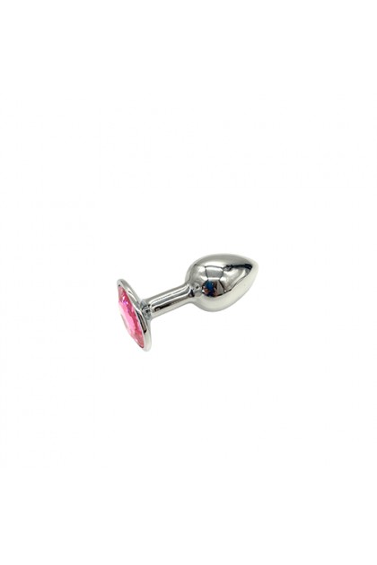Plug bijou aluminium couleur argent/rose - BR137S - S
