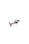 Plug bijou aluminium couleur argent/rose - BR137S - S