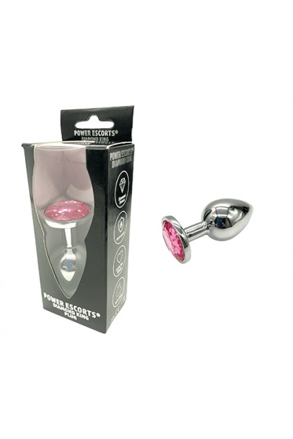 Plug bijou aluminium couleur argent/rose - BR137L - L
