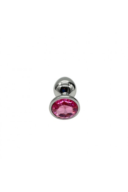 Plug bijou aluminium couleur argent/rose - BR137L - L