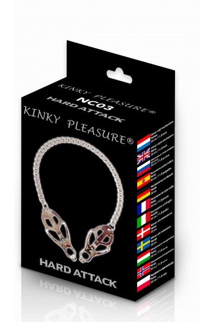 Pinces pour les tétons forme japonaise argent hard attack - NC03