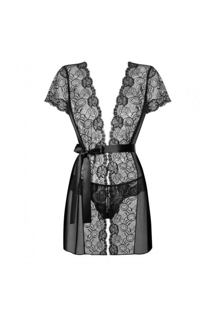 Peignoir noir  alluria - OBSESSIVE - S/M - Love Shop Avenue