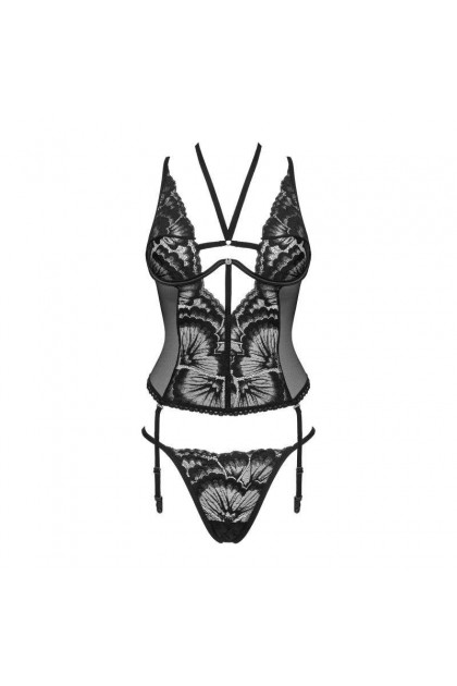 Corset noir avec string alessya - OBSESSIVE - M/L - Love Shop Avenue