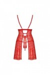 Nuisette  rouge claussica babydoll - OBSESSIVE - XS/S